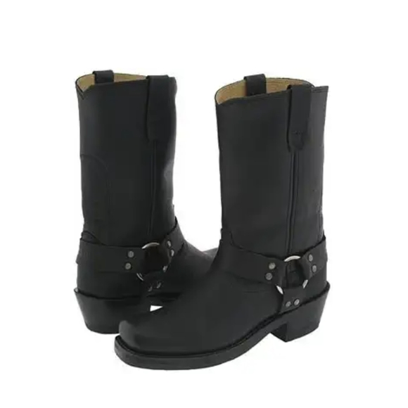 Durango Shoes - Women's Durango Harness Western Motorcycle Boot Black Leather Size 6M EUC